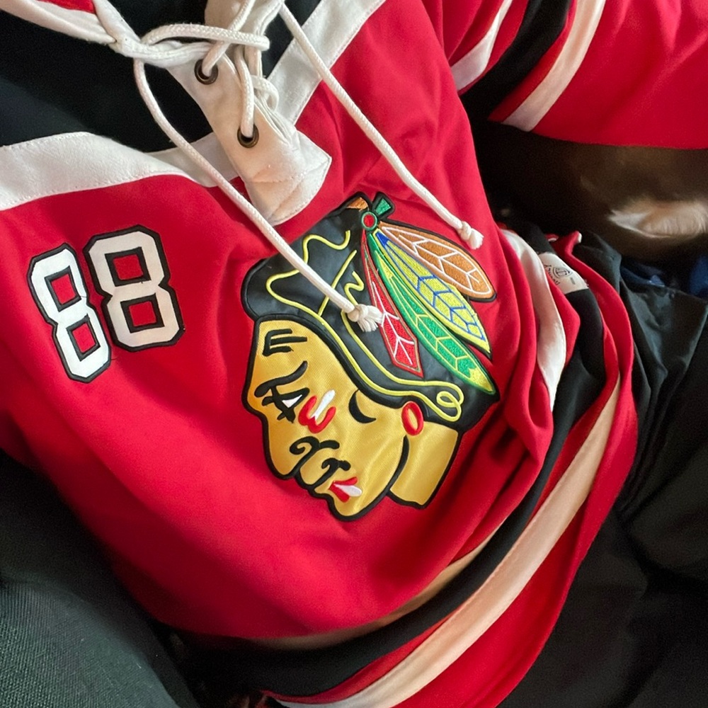 Patrick Kane Old Time Jersey Hoodie XXL